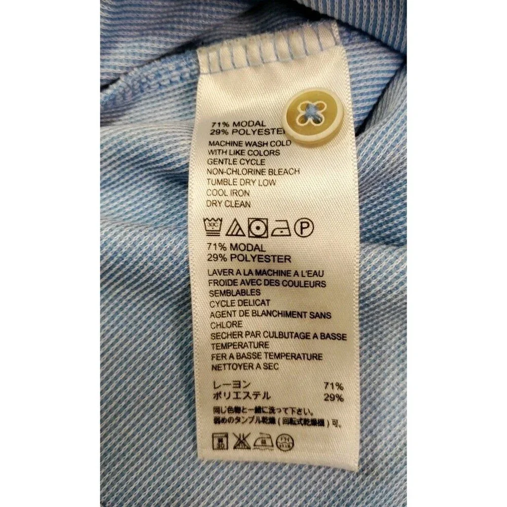 Tommy Bahama Cotton Polo Shirt Mens L Light Blue Golf Beach Preppy Casual Soft